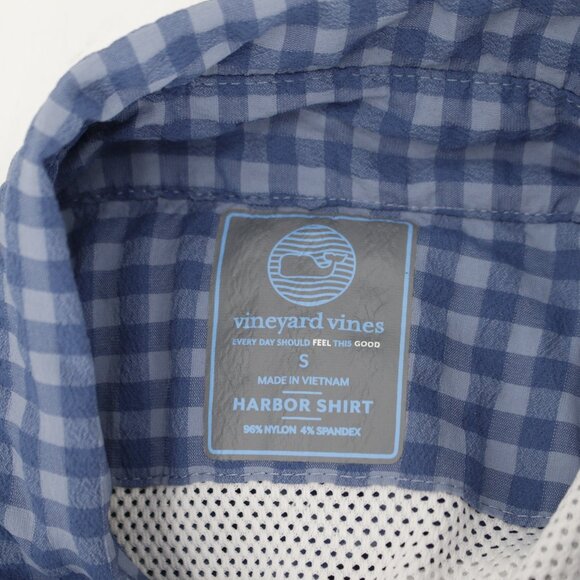 Vineyard Vines Harbor Shirt Mens Small Plaid Performance Vented Button Down fish - Picture 13 of 14